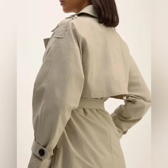 Everlane The ReNew Long Trench Coat /Khaki
